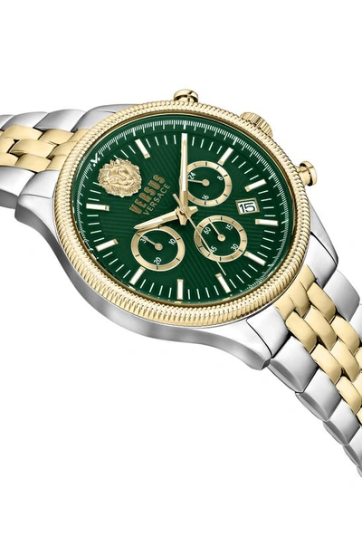 Shop Versus Colonne Chronograph Bracelet Watch, 44mm In Two Tone Gold