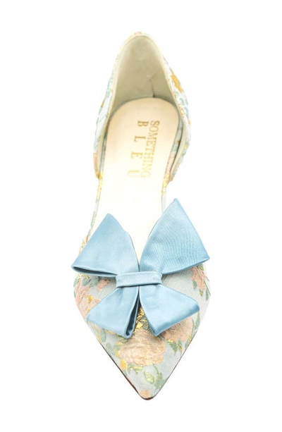 Shop Something Bleu Cliff Bow D'orsay Pump In Romance Blue