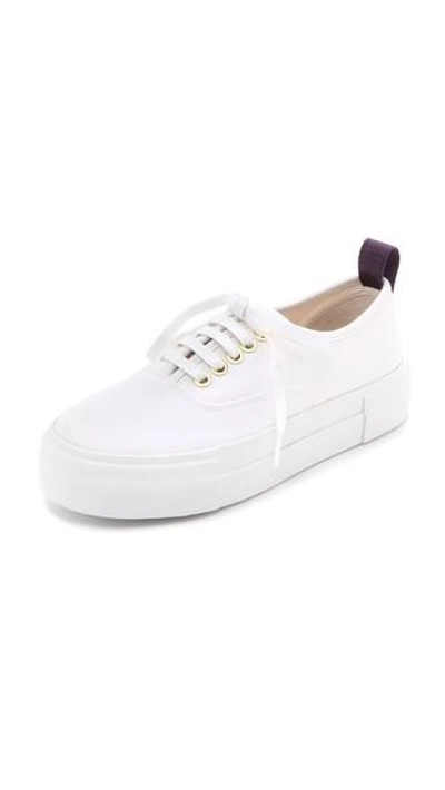 Shop Eytys Mother Canvas Sneakers In White