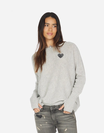 Lauren Moshi Ladona Positive Happyface In Heather Grey
