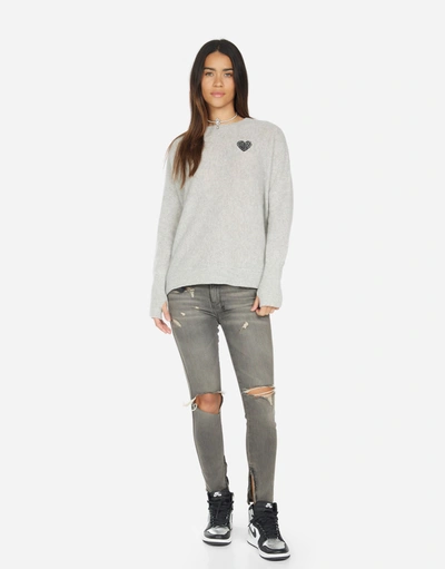 Lauren Moshi Ladona Positive Happyface In Heather Grey