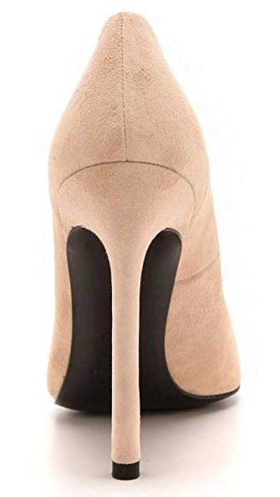 Shop Stuart Weitzman Queen 110mm Suede Pumps In Bisque