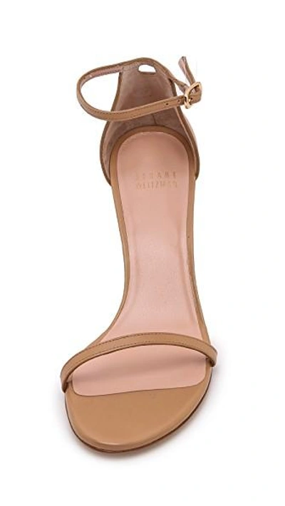 Shop Stuart Weitzman Naked 65mm Sandals In Adobe