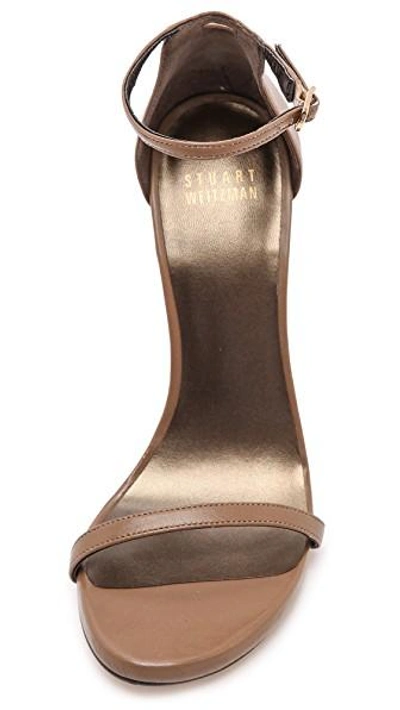 Shop Stuart Weitzman Nudist 110mm Sandals In Truffle