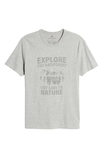 Shop Rainforest Soft Washed Cotton Graphic T-shirt In Heather Grey