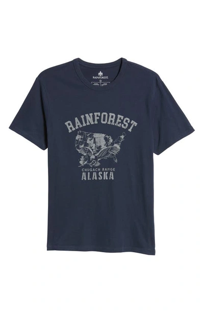 Shop Rainforest Soft Washed Graphic T-shirt In Navy
