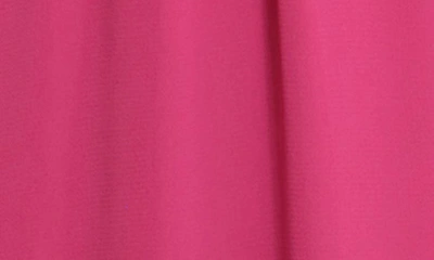Shop Donna Morgan Twist Empire Waist Midi Dress In Fuschia Red