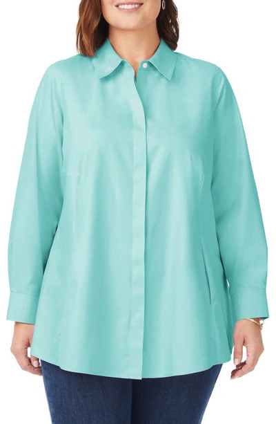 Shop Foxcroft Cici Tunic Blouse In Oceanside