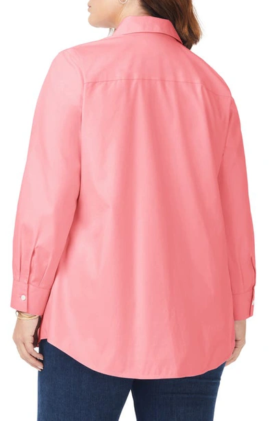 Shop Foxcroft Cici Tunic Blouse In Pink Peach