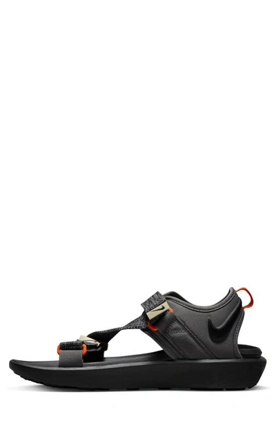 Shop Nike Vista Sport Sandal In Smoke Grey/ Orange/ Gold