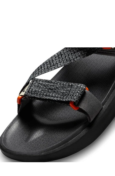 Shop Nike Vista Sport Sandal In Smoke Grey/ Orange/ Gold