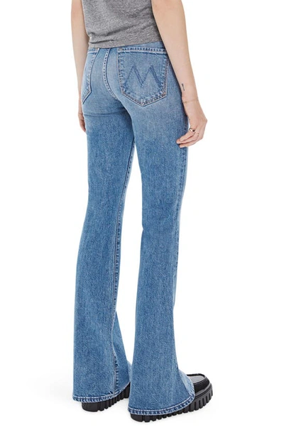 Shop Mother High Waist Slit Hem Flare Jeans In Belle De Jour