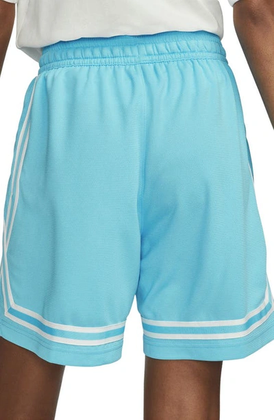 Shop Nike Dri-fit Fly Crossover Basketball Shorts In Baltic Blue/ Sail/ Green