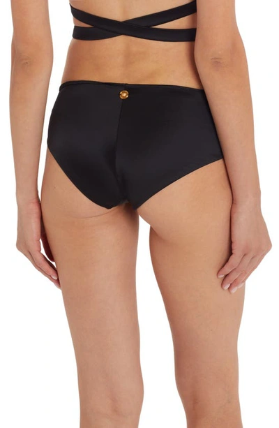 Shop Versace Medusa Cutout Bikini Bottoms In Nero