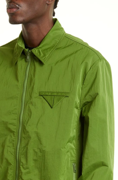 Shop Bottega Veneta Triangle Pocket Technical Nylon Jacket In Jalapeno