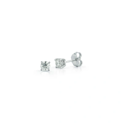 Shop Dana Rebecca Designs Drd Diamond Solitaire Studs 0.60 Ct. Total Weight In White Gold