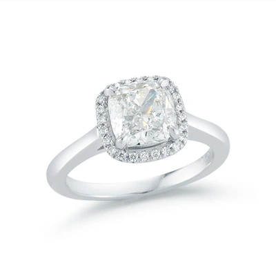 Shop Dana Rebecca Designs Halo Cathedral Engagement Ring With 2.10 Ct. Cushion