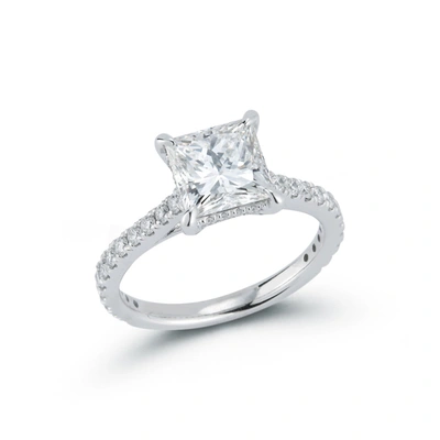Shop Dana Rebecca Designs Halo Engagement Ring With 2.01 Ct. Princess Cut