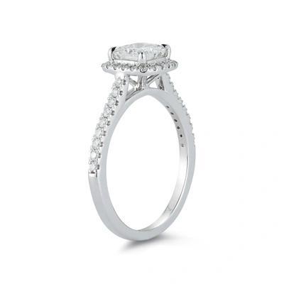 Shop Dana Rebecca Designs Halo Pavé Cathedral Engagement Ring With 1.04 Ct. Cushion
