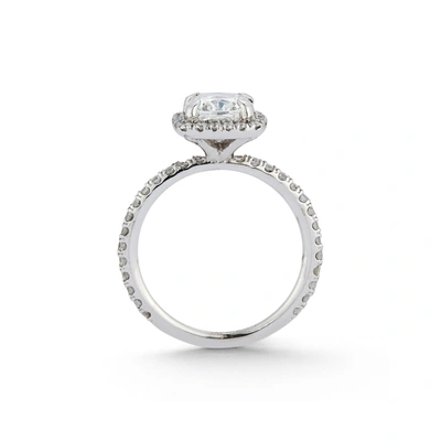 Shop Dana Rebecca Designs Halo Pavé Engagement Ring With 1.71 Ct. Cushion Cut Diamond