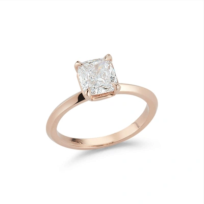 Shop Dana Rebecca Designs Knife Edge Solitaire Engagement Ring With 1.70 Ct. Cushion Cut