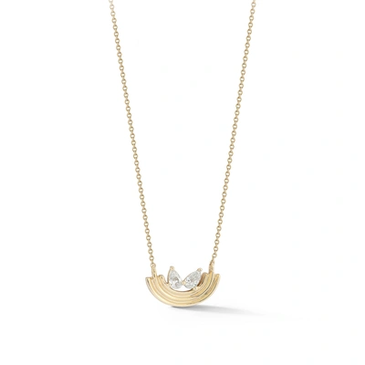 Shop Dana Rebecca Designs Nana Bernice Pear Diamond Nesting Necklace In Yellow Gold