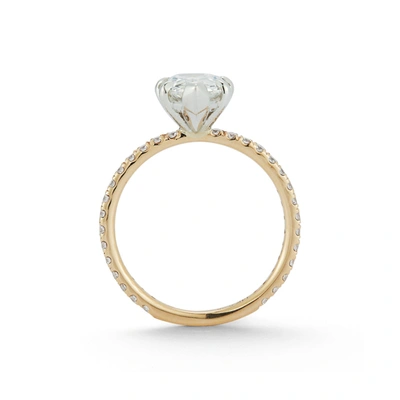 Shop Dana Rebecca Designs Pave Engagement Ring With 2.01 Ct. Pear Cut In Metallic