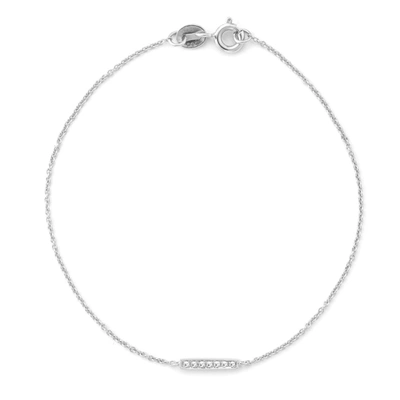 Shop Dana Rebecca Designs Sylvie Rose Single Bar Bracelet In White Gold