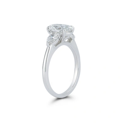 Shop Dana Rebecca Designs Three Stone Engagement Ring With 1.7 Ct. Oval