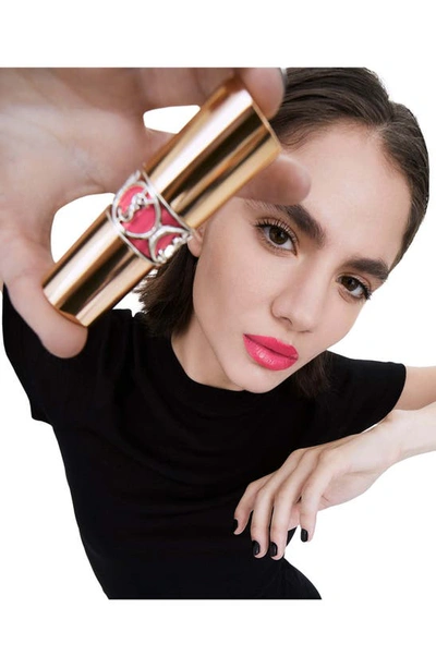 Shop Saint Laurent Rouge Volupté Shine Oil-in-stick Lipstick Balm In 163 Showstopping Rose