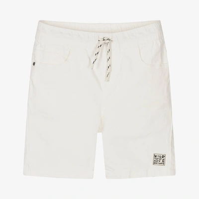 Shop Mayoral Boys White Cotton Shorts