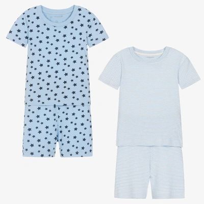 Shop Childrensalon Essentials Boys Blue Organic Short Pyjamas (2 Pack)