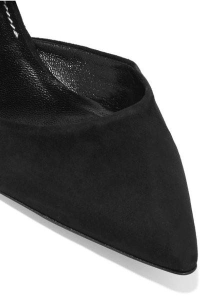Shop Proenza Schouler Metal-trimmed Suede And Leather Pumps
