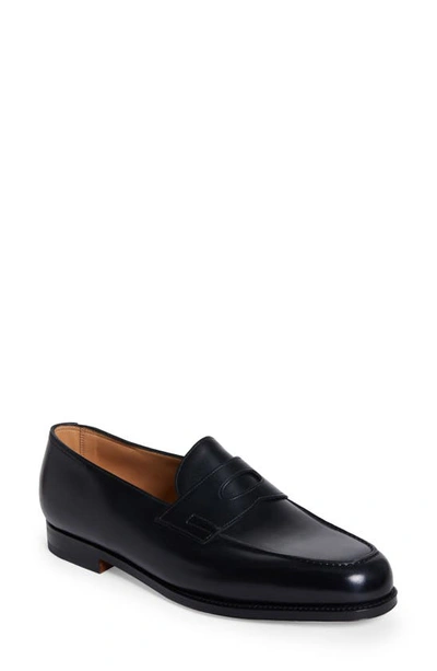 Shop John Lobb Lopez Penny Loafer In Black