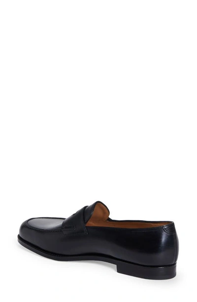 John Lobb Lopez Slip-on Hand-stitched Penny Loafers In Black