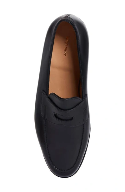 John Lobb Lopez Slip-on Hand-stitched Penny Loafers In Black