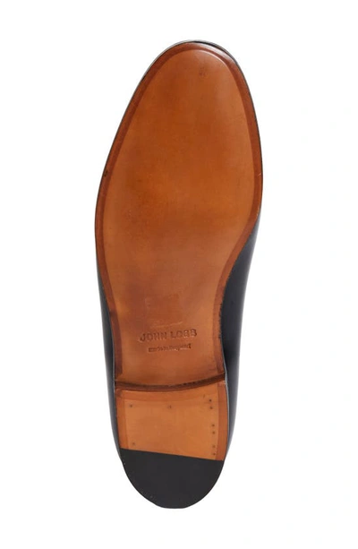 John Lobb Lopez Slip-on Hand-stitched Penny Loafers In Black