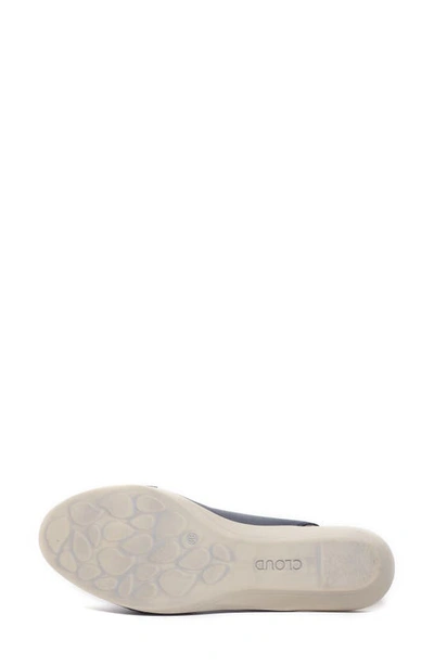 Shop Cloud Caliber Peep Toe Flat In Nappa Marino