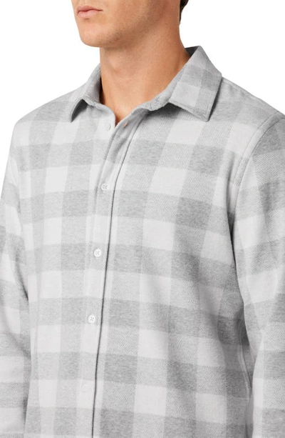 Shop Joe's The Logger Stretch Knit Button-up Shirt In Iron Plaid