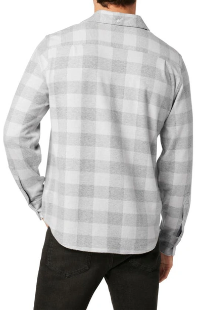 Shop Joe's The Logger Stretch Knit Button-up Shirt In Iron Plaid