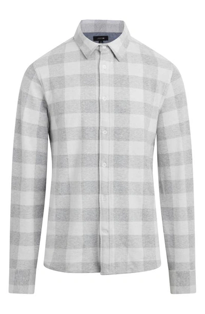 Shop Joe's The Logger Stretch Knit Button-up Shirt In Iron Plaid