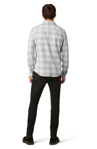 Shop Joe's The Logger Stretch Knit Button-up Shirt In Iron Plaid