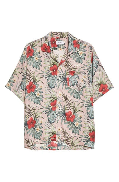 Shop Rhude Floral Short Sleeve Button-up Camp Shirt In Mauve/ Multi