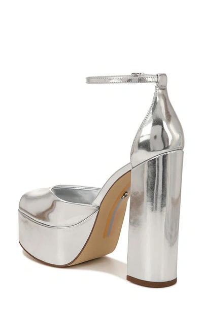 Shop Sam Edelman Kori Platform Sandal In Soft Silver