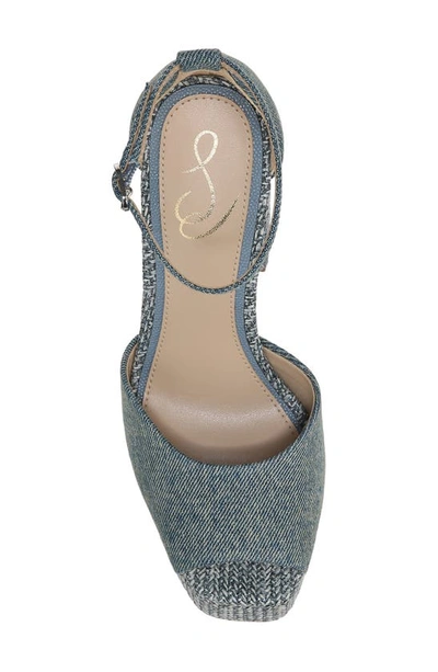 Shop Sam Edelman Kori Platform Sandal In Washed New Blue