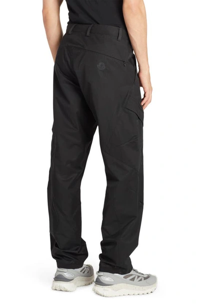 Shop Moncler Technical Cotton Blend Pants In Black