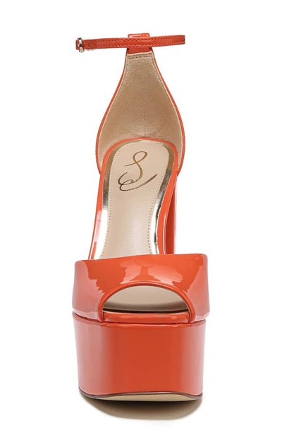 Shop Sam Edelman Kori Ankle Strap Peep Toe Platform Sandal In Tangelo