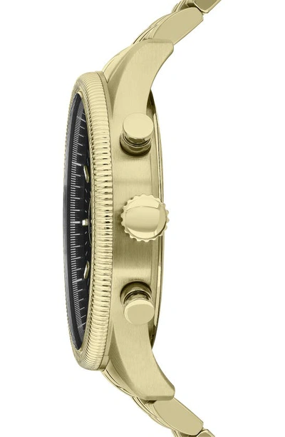 Shop Versus Colonne Chronograph Bracelet Watch, 44mm In Ip Yellow Gold/ Black