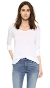 L Agence Long Sleeve Tee In White