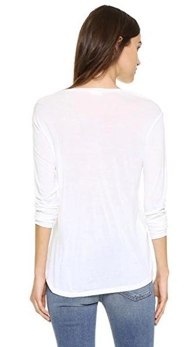 Shop L Agence Long Sleeve Tee In White